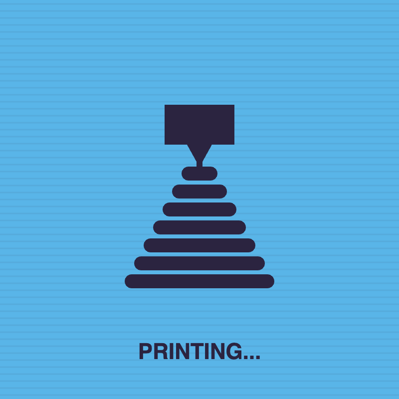 3D printer printing a toy