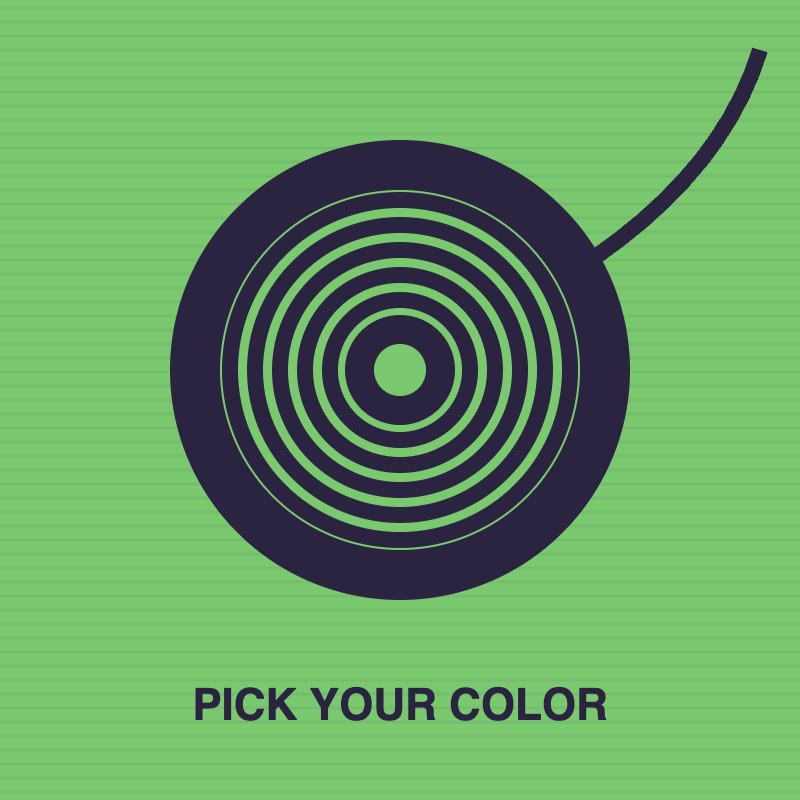 Colorful filament spools